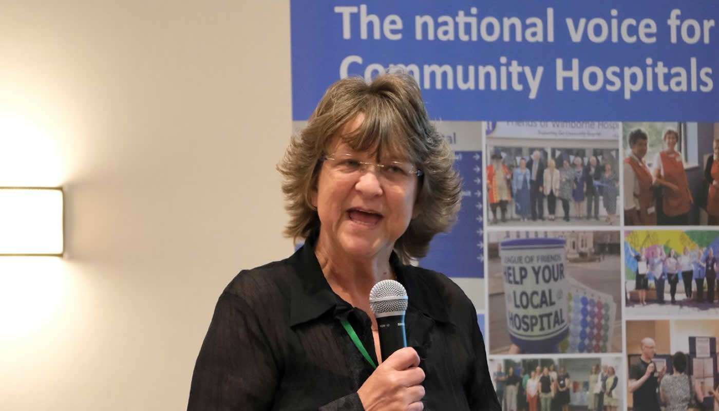 CHA conference speaker presenting at Community Hospitals Association event
