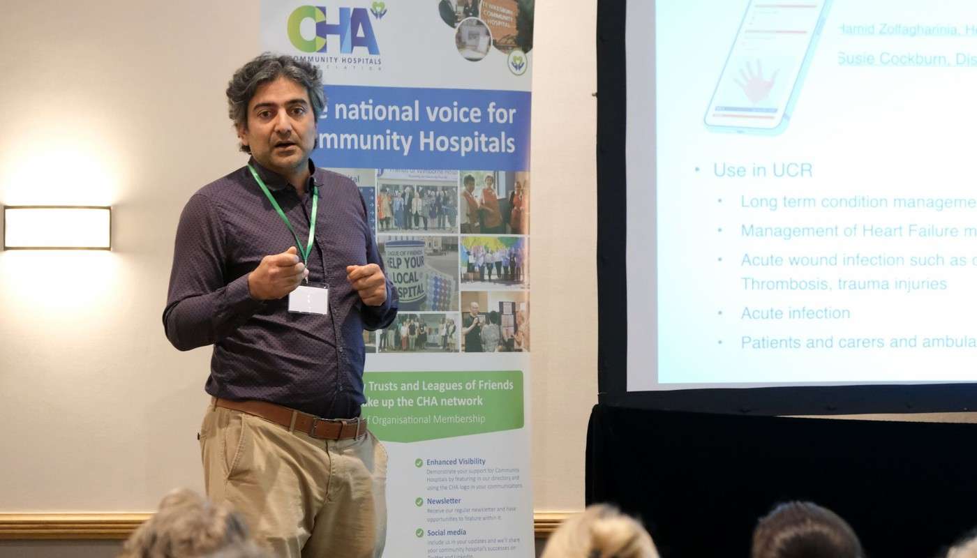 CHA healthcare speaker presenting research