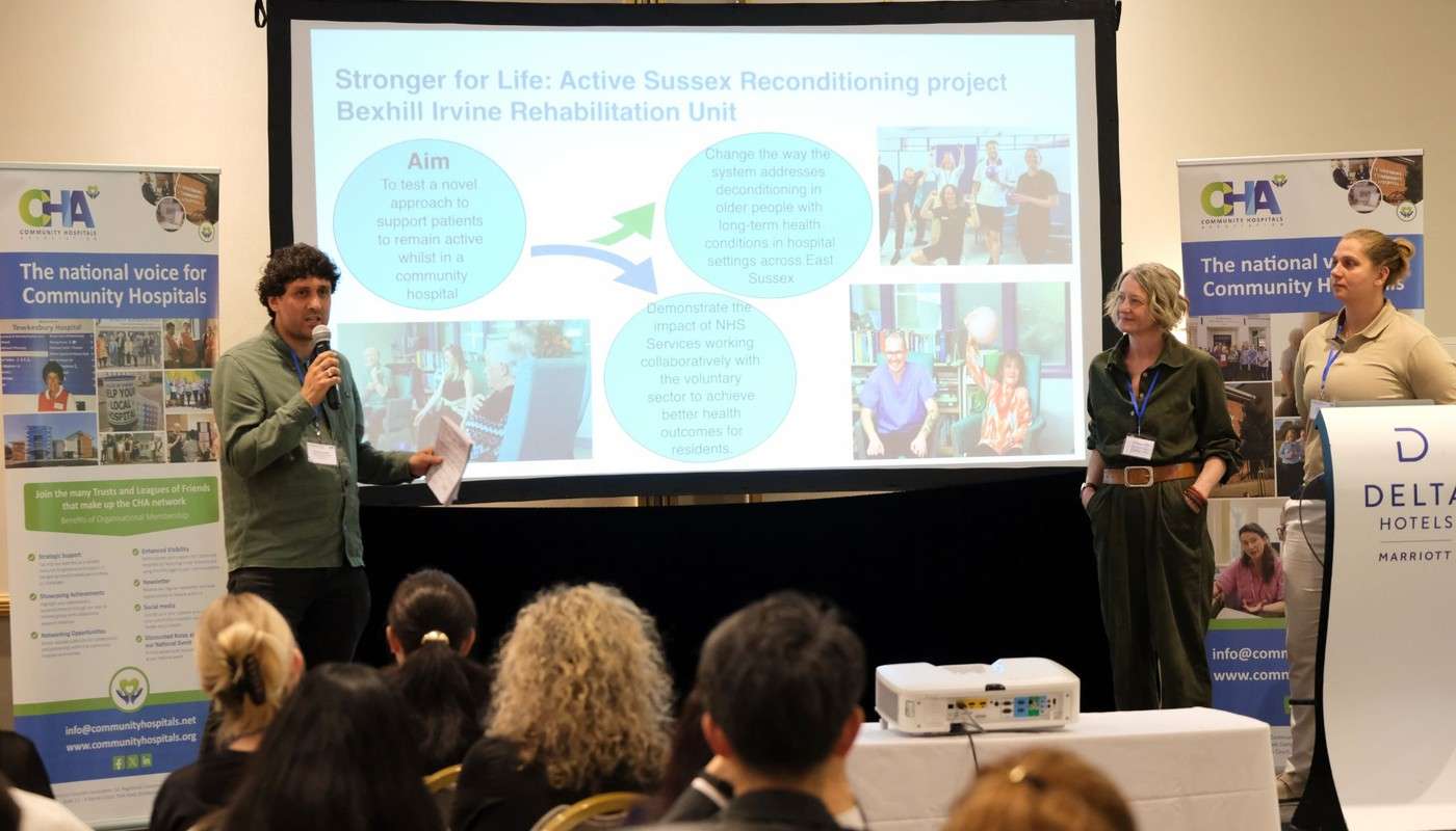 CHA conference speaker discussing patient discharge support